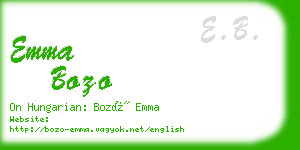 emma bozo business card